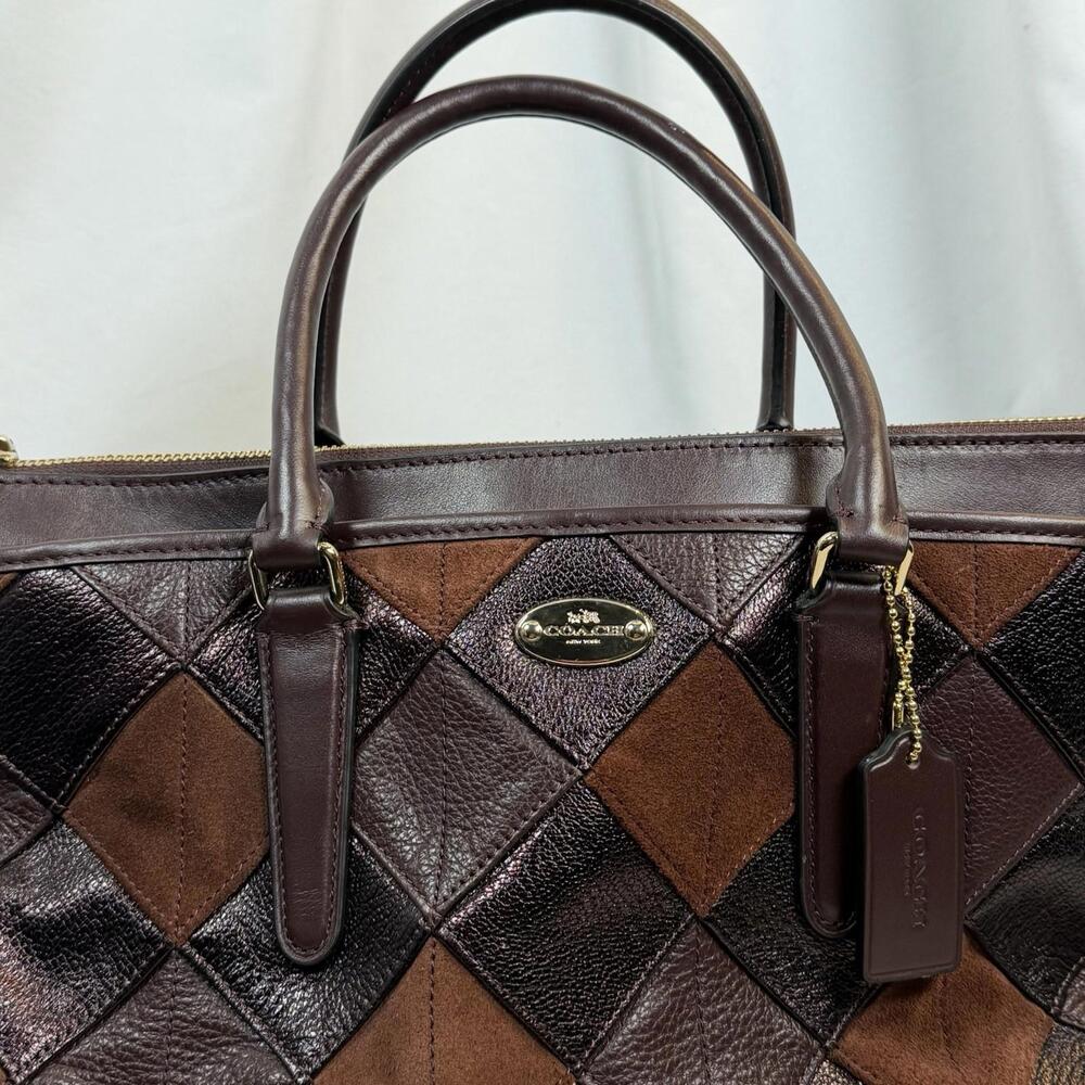 Authentic Coach Patchwork Leather Morgan Satchel … - image 4